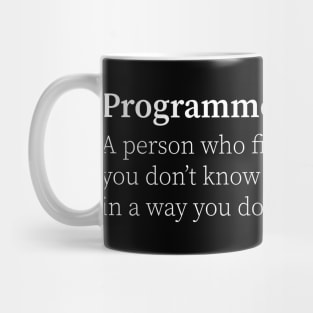 programmer a machine that turns coffee into code programmer funny definition Mug